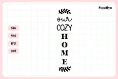Porch Sign Saying SVG | Our Cozy Home Product Image 3