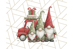 Vintage Truck Christmas Gnomes Clipart PNG, Cute Gnome Png Product Image 2