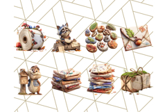 52 Forest Mail Delivery Clipart PNG, Animal Post Office PNG Product Image 6