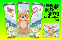 FASHIONABLE 20oz Tumbler Graphic , Cute Bear Product Image 1