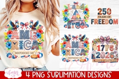 USA 250 Years Anniversary Sublimation, Patriotic shirt PNG Product Image 1