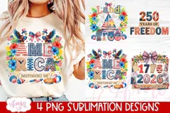 USA 250 Years Anniversary Sublimation, Patriotic shirt PNG Product Image 1