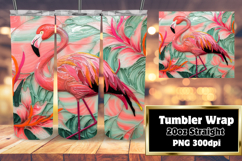 LUXE 20oz Tumbler Wrap Design , Flamingo Product Image 1