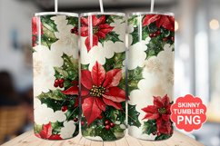 Christmas Flowers Tumbler | Christmas Tumbler Wrap Product Image 1