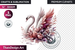 Romantic Flower clipart Rose gold Valentine floral PNG Product Image 1