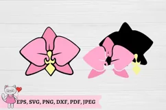 Orchid Flower SVG cut file, orchid silhouette, for vinyl Product Image 4