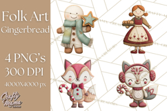 Christmas Felt Gingerbread Village PNG Clipart Product Image 1