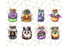 Halloween Monster Clipart PNG, Monsters in Jars, Spooky Png Product Image 6