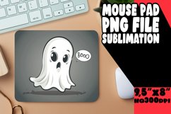 Spooky Halloween Ghost Sublimation Mouse Pad Product Image 1
