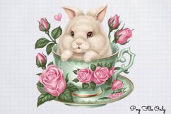 Valentines Day Bunny Cups Clipart PNG Product Image 1