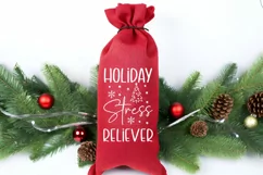 Christmas Wine Bag Quotes SVG | Holiday Stress Reliever Product Image 3