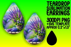 Lovely Teardrop Design for Sublimation Projects , Flower Product Image 1