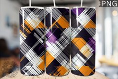 Halloween Plaid Pattern Tumbler Wrap - High Quality 300 Dpi Product Image 1