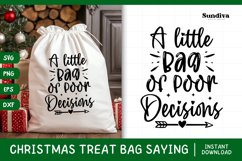 Christmas Treat Bag Quote SVG | A Little Bag Product Image 1