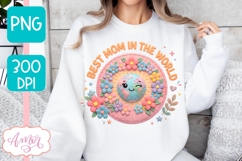 Best Mom in the world Sublimation Design | Mother's Day PNG Product Image 3