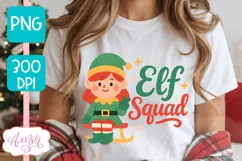 Cute Christmas PNG design, Elf squad PNG sublimation Product Image 3