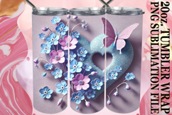 Radiant Adventures 20oz tumbler wrap, 3D Heart Product Image 1