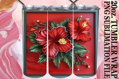Charming Spring 3D Flower Tumbler Wrap - Sublimation Product Image 1
