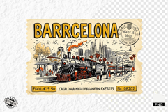 Old Train Travel PNG illustrations Product Image 1