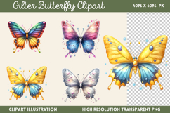 Gilter Butterfly Sublimation PNG Product Image 1