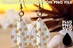 Joyful TEARDROP Earrings Art Ideas, Gold Flower Product Image 1