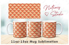 8 Puffy Mermaid Scales Patterns for 11 oz - 15 oz mugs Product Image 3