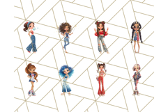 Patriotic Fashion Girl Clipart PNG for 4th of July Product Image 6