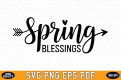 Spring Blessings SVG Design | SVG Cut files Product Image 1