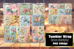 Sublimation Designs for 20oz Tumblers , Patchwork Product Image 1