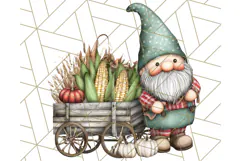 Farmer Gnome Clipart, Cute Farm Gnomes PNG Illustrations Product Image 2
