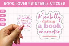 Printable Book Lover Sticker | Book Character Product Image 1