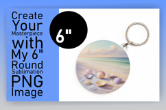 Sophisticated Keychain Circle PNG , Summer Beach Product Image 1