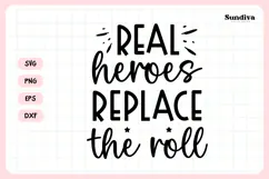 Funny Bathroom Sign Saying SVG | Real Heroes Product Image 3