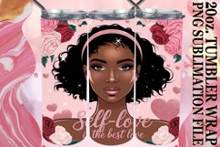 Cheerful Sublimation 20oz tumbler wrap, Love Girl Product Image 1