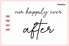 Wedding Sign Saying SVG | Our Happily Ever After Product Image 3