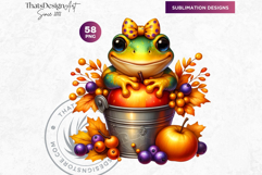 Autumn Cute animals PNG clipart Pumpkin thanksgiving Product Image 5