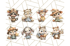 Thanksgiving Woodland Animals Clipart PNG Product Image 2