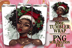 Cozy Moments 20oz tumbler wrap, Xmas Girl Product Image 1