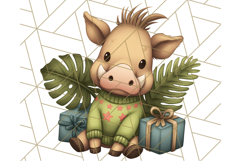 Safari Christmas PNG Clipart, Cute Jungle Animal Art Product Image 2