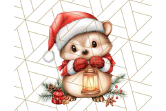 Vintage Christmas Clipart PNG, Cute Animals Holiday Elements Product Image 2
