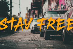 Graffiti Tagline Brave Decorative Font Product Image 8