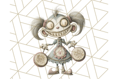 Creepy Dolls Clipart PNG Haunted Toy Characters Product Image 2