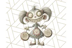 Creepy Dolls Clipart PNG Haunted Toy Characters Product Image 2