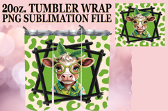 Cheerful Days 20oz tumbler wrap, Cute Cow Product Image 1