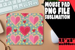 Cheerful Mouse Pad Design PNG, Heart Product Image 1