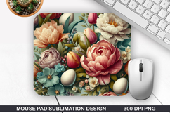 Flowers Mouse Pad Sublimation, Spring Mouse Pad PNG Design Product Image 1