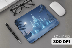 Winter Wonderland Snowflake PNG, Icy Tree Mouse Pad Design Product Image 1