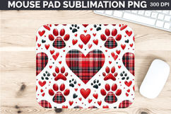 Watercolor Paws Mouse Pad Sublimation - Valentines PNG Product Image 1