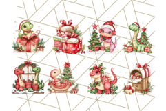 Christmas Dinosaur PNG Clipart, Cute Dino Holiday Art Png Product Image 6
