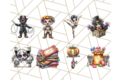Spooky Carnival Characters Clipart PNG, Halloween Clipart Product Image 6